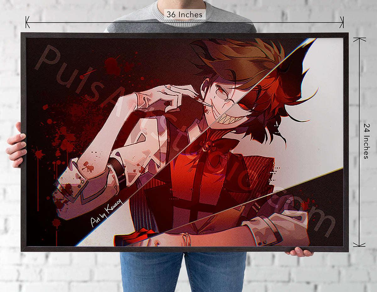 XL Vinyl Canvas | Alastor from Hazbin Hotel | Art by Kawacy – PulsArt Studio