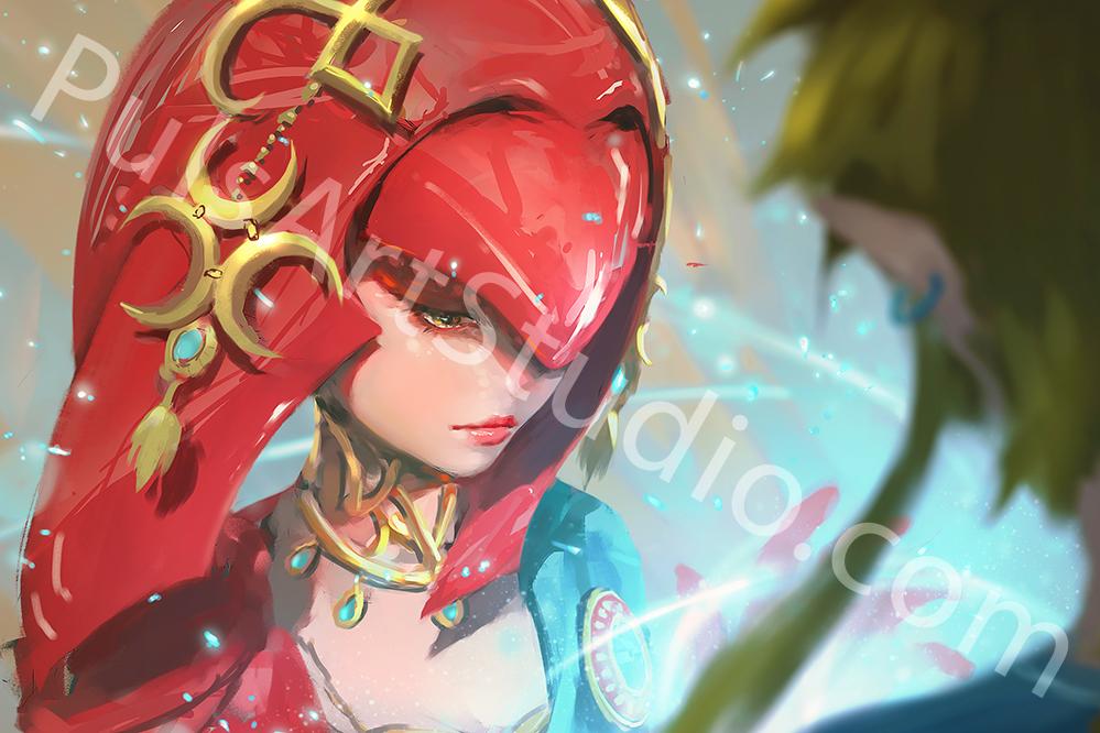 Mipha canvas high quality painting Legend of Zelda: Breath of the Wild