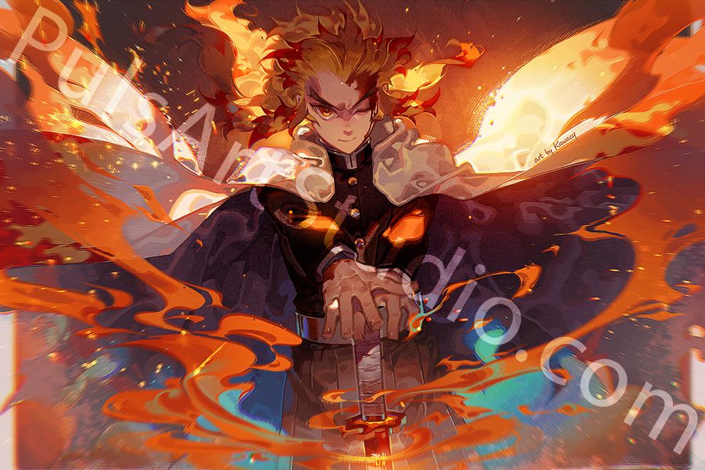 Rengoku Kimetsu No Yaiba Poster for Sale by Cu4ni54rt