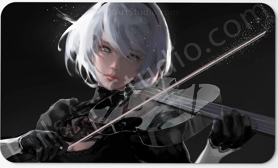 NieR Automata print, Violin Nier wall decor, Girl with outlet Violin, Video Game print, Role Playing Game art, Gamer canvas, Nier wall decor